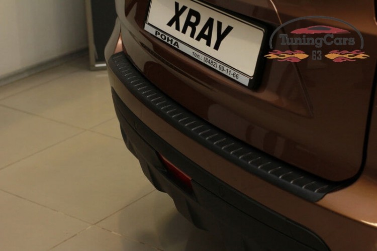 Накладка на задний бампер (АБС) Лада Xray с 2016 г.в.
