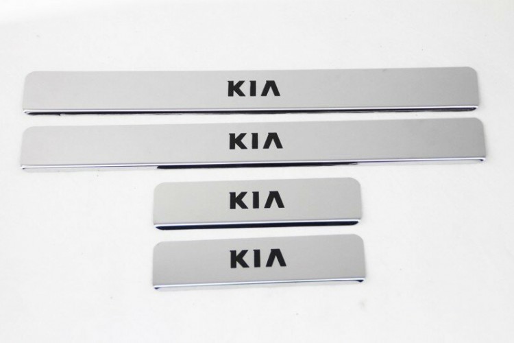 Накладки на пороги Kia Picanto, Rio, Venga, Sportage, Sorento, Mohave