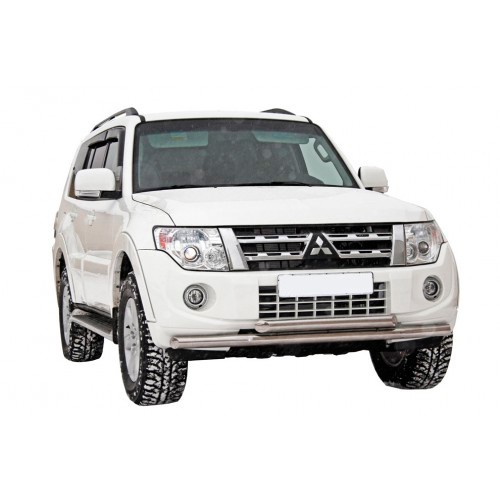 Передняя защита бампера «Труба двойная» - MITSUBISHI Pajero IV