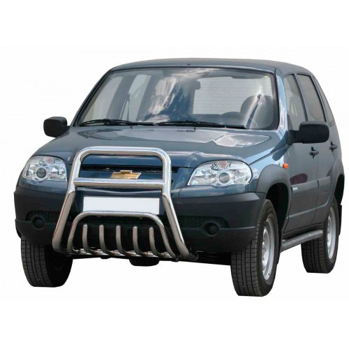 Передок с доп. защитой двигателя Труба сверху - Chevrolet Niva RS 2123